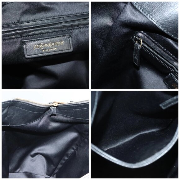 SAINT LAURENT Downtown Tote Bag Wool Leather Gray 175884 Auth 130161 - Picture 15 of 16